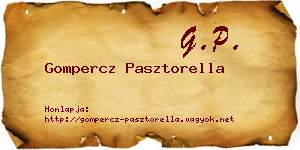 Gompercz Pasztorella névjegykártya